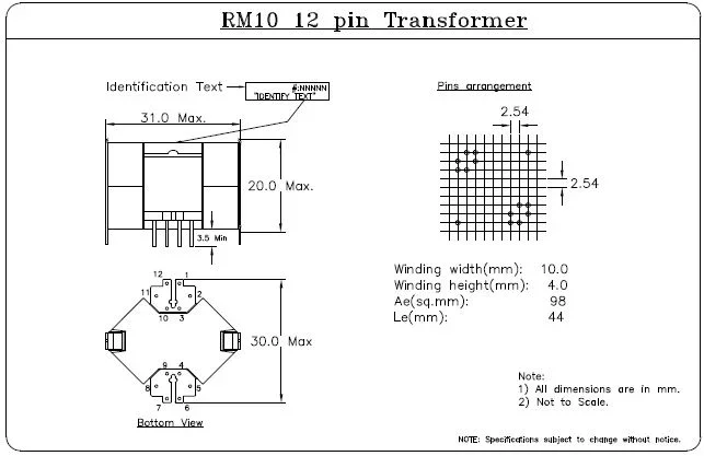 RM Series Ferrite Core View 1
